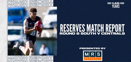 MRS Property Reserves Match Report Round 8: vs Central District